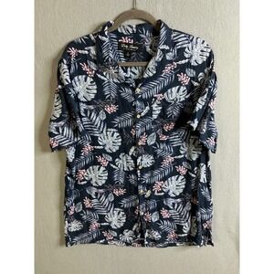 Dirty‎ Laundry Button Up Men's Large Tropical Hawaiian Shirt Short Sleeve